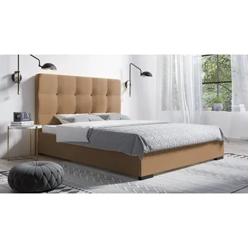 Postel Eka Čalouněná postel Kanary 180x200 cm Barva látky Trinity: (2304) Béžová, Úložný prostor: Bez úložného prostoru