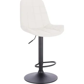 Barová židle Barová židle ekokůže Voss na černém talíři - bílé
