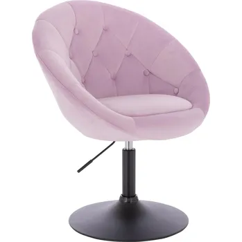 Křeslo Otočné křeslo Cube velur na černém talíři - vřesové