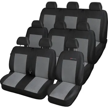 Potah sedadla Autopotahy na Toyota Proace, 9 míst (1+2,2+1,3), od r. 2016, Lux style barva šedo černá