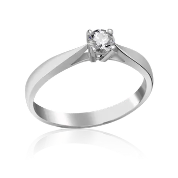 Prsten Zlatý zásnubní prsten DF 2627 se zirkony