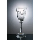 Bohemia Crystal Sklenice na víno 250 ml dekor ELEGANCE, 6 ks (Ručně broušené skleničky)