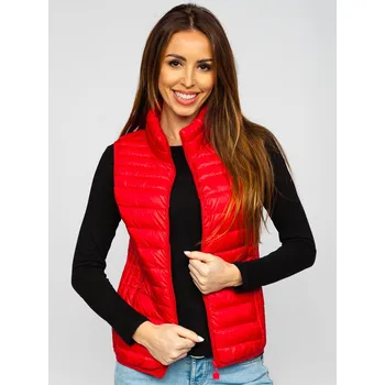 Dámská vesta Červená dámská prošívaná vesta Bolf B2705 - M