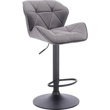 Maskérské křeslo velur Horten na černém talíři - šedé