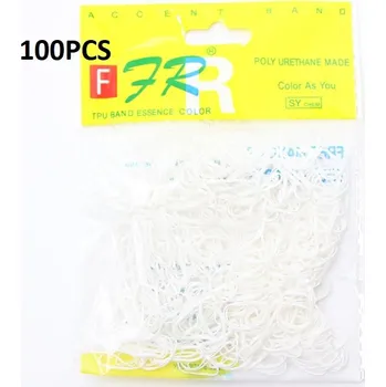 Jednorázové Gumičky Bílá/100ks