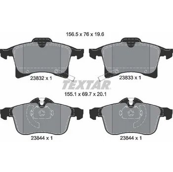 Brzdová destička Sada brzdových destiček, kotoučová brzda TEXTAR 2383201