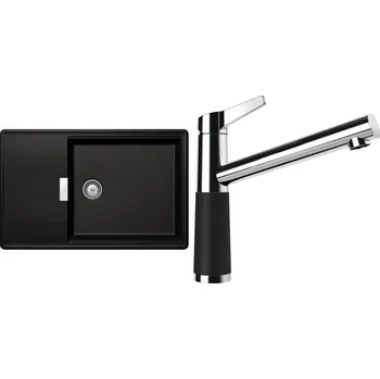 Granitový dřez Set Schock S14-4 (dřez Tia D-100LS Magma + baterie SC-510 Magma)