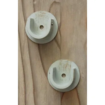 Kovová úchytka na tyč - boční béžová