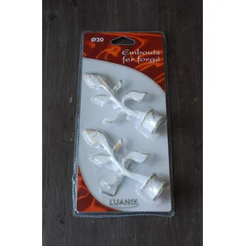 Garnýž Kovová koncovka - list 2 bílá