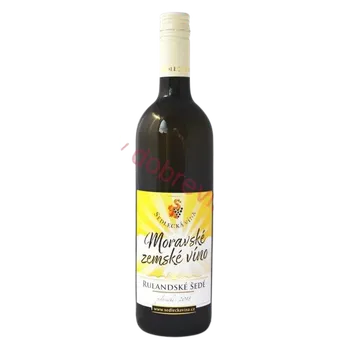 Víno Rulandské šedé moravské zemské víno 2019 polosuché (bílé polosuché víno)