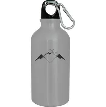 Láhev Sportovní kovová láhev s potiskem Pozor Lavina - lahev s karabinou