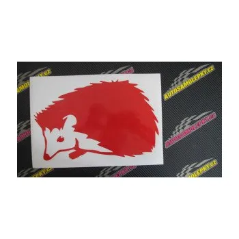 Samolepící dekorace SAMOLEPKA Ježek 002 levá (10 - červená) NA AUTO, NÁLEPKA, FÓLIE, POLEP, TUNING, VLASTNÍ TEXT, TISK, AUTOSAMOLEPKY.cz, POLEPY, OBRÁZEK, LOGO, SAMOLEPKY