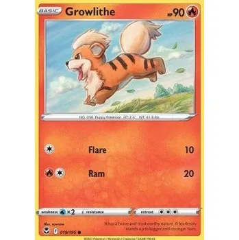 Sběratelská karetní hra Pokémon SIT 019/195 Growlithe - Silver Tempest Stav: Near Mint, Verze: REVERSE HOLO
