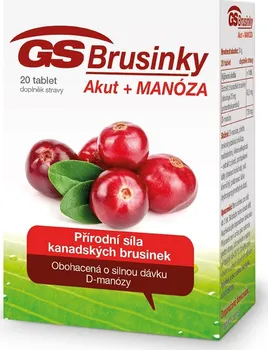 Přírodní produkt Green Swan Pharmaceuticals Brusinky Akut + Manóza 20 tbl.