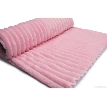 Dekoráční látka Mínky Proužky, barva Sv. Růžová