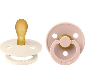 dudlíky Bibs Colour symetrické dudlíky z přírodního kaučuku 2 ks 0 - 6 m Ivory/blush