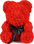 Medvídek z růží 40 cm červený