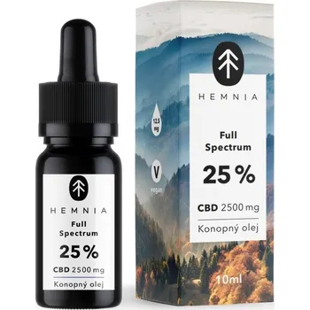 Hemnia Full Spectrum CBD Konopný olej 25%, 2500 mg, 10 ml