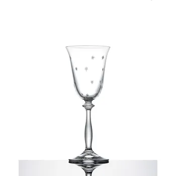 Sklenice Bohemia Crystal Sklenice na víno 185 ml dekor STARDUST, 6 ks (Ručně broušené skleničky)