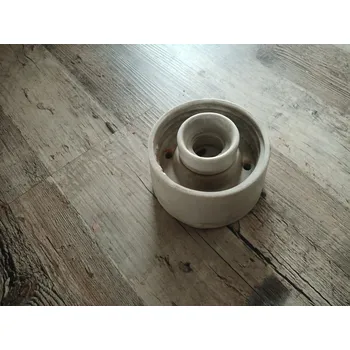 Objímka na žárovku DANAPO Kopyto - Armatura keramická s objímkou 250V 60W E27 světlo Varianta: rovná 5726 kompletní