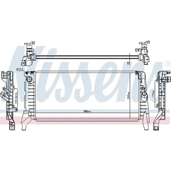 Chladič motoru Chladič, chlazení motoru NISSENS 606391