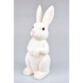 Velikonoční dekorace Dekorační zajíc bílý 18 cm (135723 015 WIPK-3-01526-21 zajíc bílý)