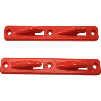 Věšák Vlečný háček červený dvojitý (2ks)