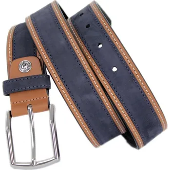 Opasek Lindenmann Pánský kožený opasek Lindenmann 21520621 modrý + koňak