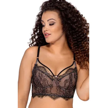 Dámské oblečení Dámská podprsenka 2008 černá s béžovou - Ava černá 80B