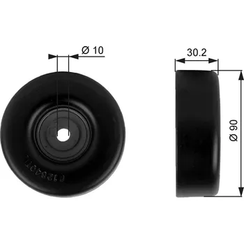 Vratná/vodicí kladka, klínový žebrový řemen GATES T38042