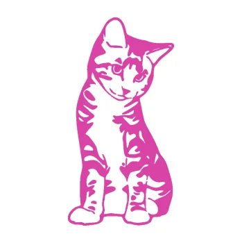 Samolepící dekorace Koťátko 006 pravá (16 - růžová) SAMOLEPKA NA AUTO, NÁLEPKA, FÓLIE, POLEP, TUNING, VLASTNÍ TEXT, TISK, AUTOSAMOLEPKY.cz, POLEPY, OBRÁZEK, LOGO, 3D STICKERS