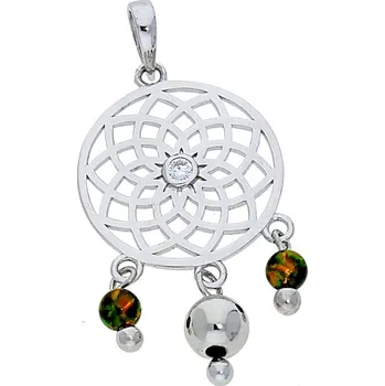 Přívěsek Goldstore Stříbrný přívěsek lapač snů s opály Varianta: stříbrný přívěs
