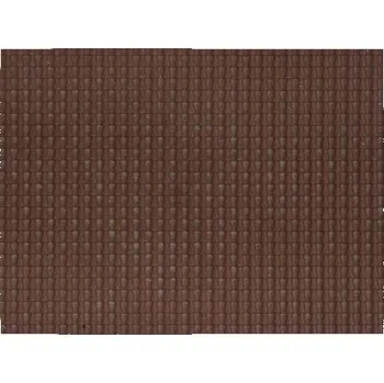 Modelová železnice H0 - 3D strukturální fólie -střešní taška- tmavě červená