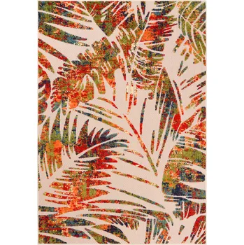 Koberec Moderní koberec Aventura - květiny 1 - krémový Rozměr koberce: 80x200 cm