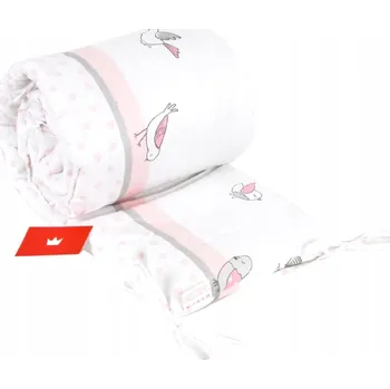 BBL Mantinel do postýlky 180 cm - růžový sloník