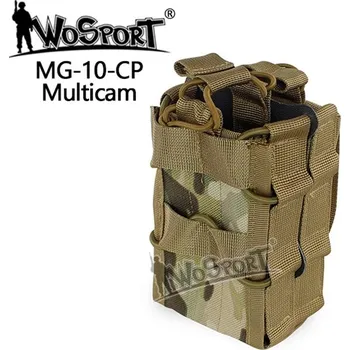Airsoft Wosport Sumka Double MOLLE na dva zásobníky M4/M16 otevřená - MC