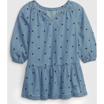 Dámské šaty GAP Dětské džínové šaty s puntíky - Holky GAP modrá 2142814