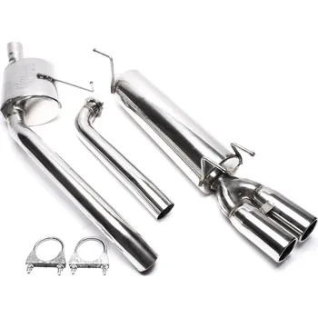 Výfukový systém TA Technix sportovní nerezový catback výfuk Opel Omega B Caravan 2.0 / 2.0 16V, 2x 76 mm rovná nerezová koncovka s pertlem