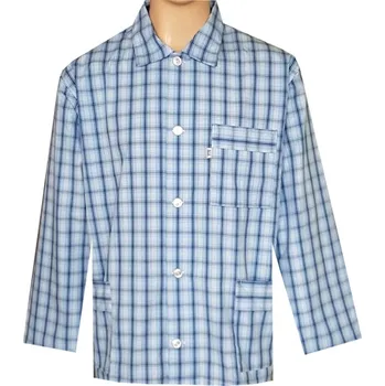 Pánské pyžamo Pánský Pyžamový Kabátek Popelín FOLTÝN PPKP09 Velikost: M, Materiál: Košilovina-popelín