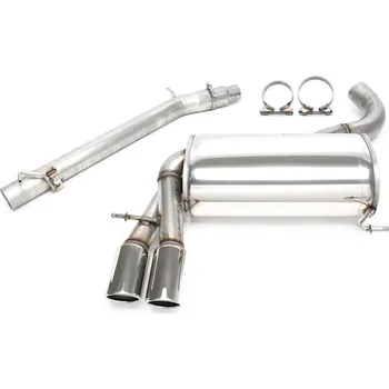 Tlumič výfuku TA Technix sportovní nerezový catback výfuk Audi A3 Quattro (8P, 04-13), 2x 80 mm rovná nerezová koncovka s pertlem