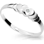 Zlatý zásnubní prsten DF 1876 se zirkony