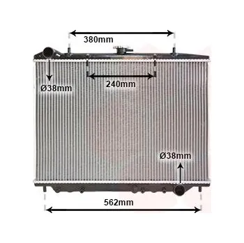 Chladič motoru Chladič, chlazení motoru VAN WEZEL 37002456