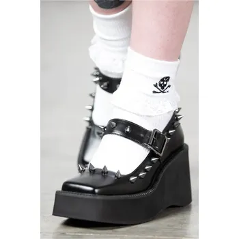 Dámské lodičky boty s klínem - Phexides Mary Janes - KILLSTAR - KSRA008595 - 37