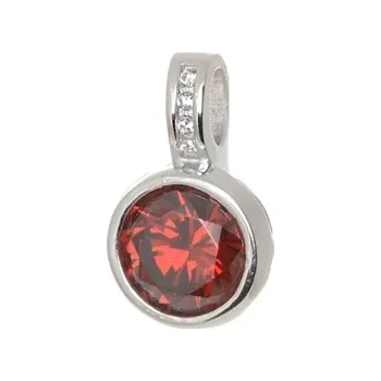 Přívěsek Stříbrný přívěšek s rubínovým zirkonem STRZ0940F