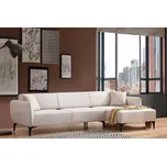 Designová rohová sedačka Beasley 270 cm šedo-bílá - pravá