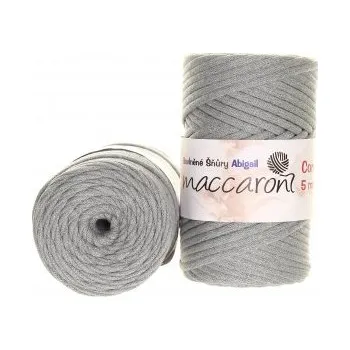 Příze Maccaroni Šňůry Abigail 5mm - 101 šedá