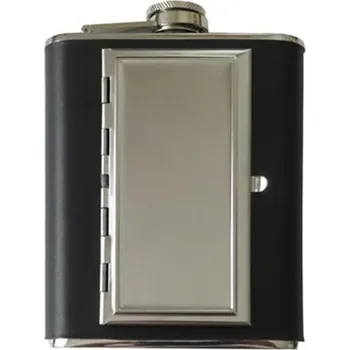 Kapesní ocelová nerezová láhev + tabatěrka s gravírováním