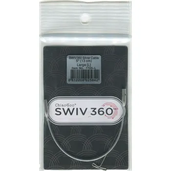 Lanko ChiaoGoo Twist SWIV360 SILVER L 13Cm (Lanko ChiaoGoo Twist SWIV360 SILVER L 13Cm)
