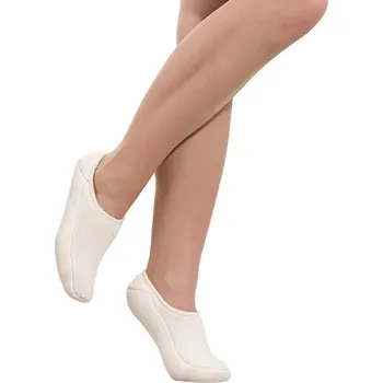BabičkaOvečková.cz Elastické ponožky nízké (baleríny) z ovčí vlny merino přírodní, Velikost EU 40 - 43