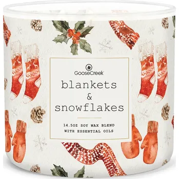 Svíčka Goose Creek Candle svíčka Blankets & Snowflakes, 411 g
